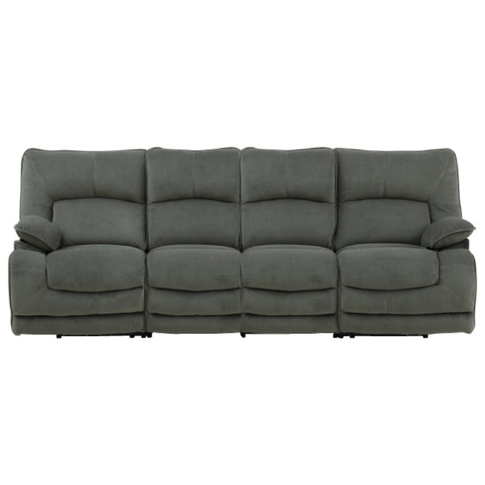 4SEATER ELECTRIC FABRIC SOFA HIT GY 2CS