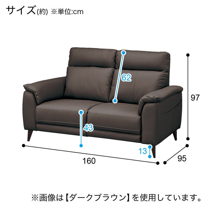 2S-SOFA LB07 LEATHER DBR