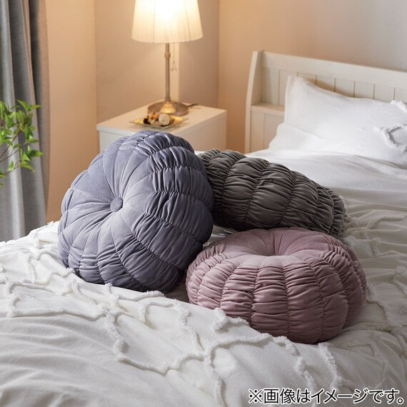 ROUND CUSHION PEONY PU SC024