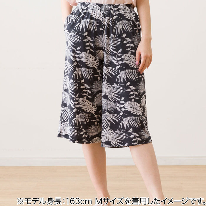 WOMEN'S SUPERCOOL THREE-QUARTER LENGTH ROOMPANTS LEAF PATTERN L