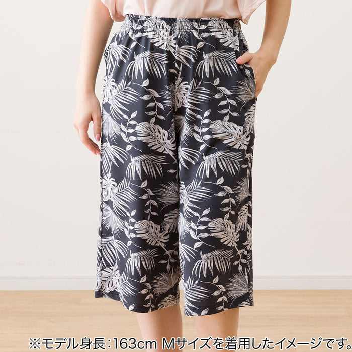 WOMEN'S SUPERCOOL THREE-QUARTER LENGTH ROOMPANTS LEAF PATTERN L