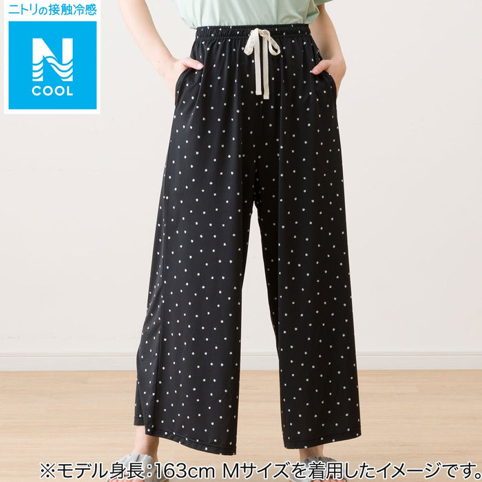 WOMEN'S  COOL LONG LENGTH ROOM PANTS, DOT PATTERN LL