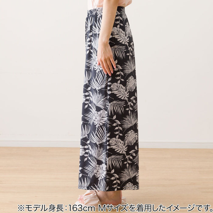 WOMEN'S COOL LONG LENGTH ROOM PANTS LEAF PATTERN LL