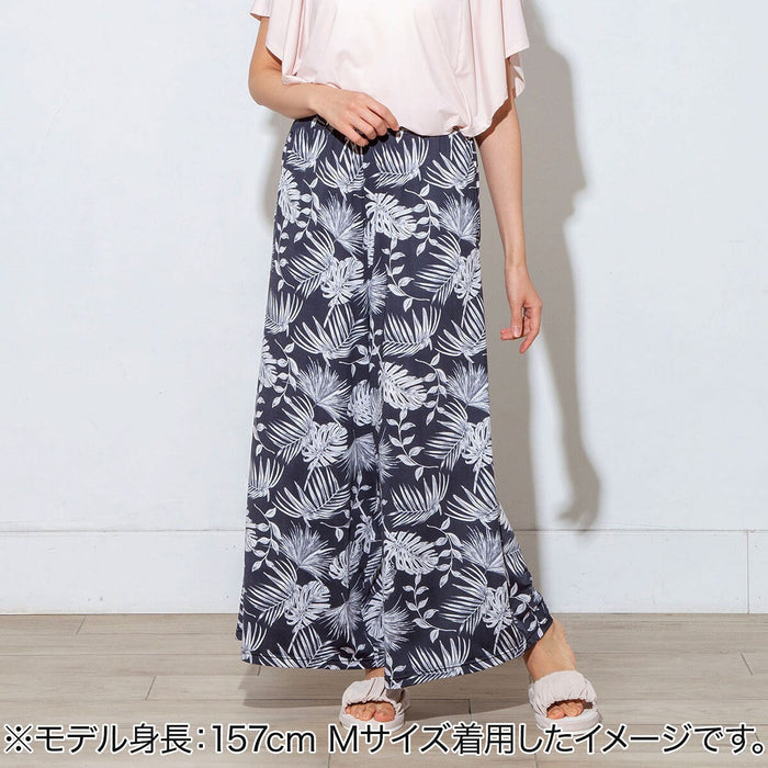 WOMEN'S COOL LONG LENGTH ROOM PANTS LEAF PATTERN LL