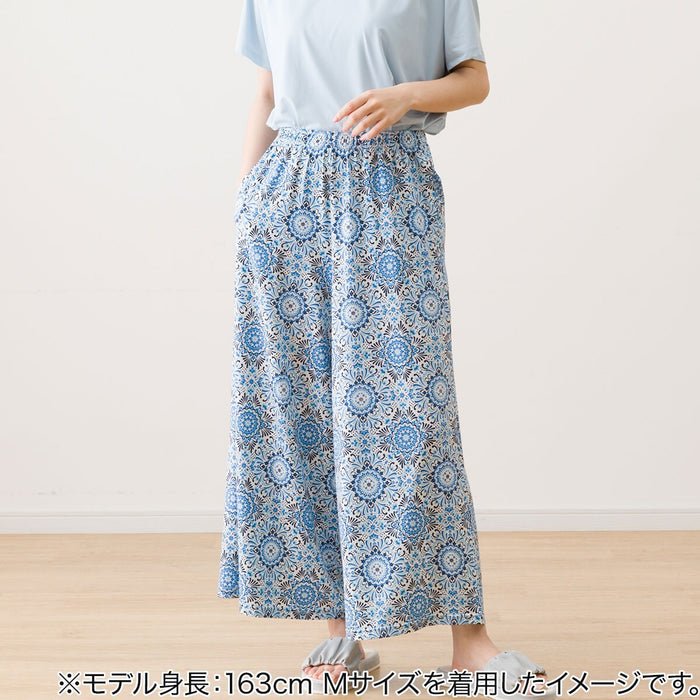 WOMEN'S COOL LONG LENGTH ROOM PANTS TILE PATTERN M