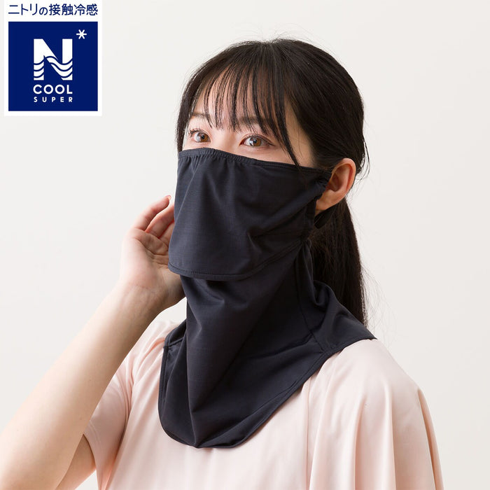 UNISEX UV-CUT SUPER COOL NECK & FACE COVER, MESH BK