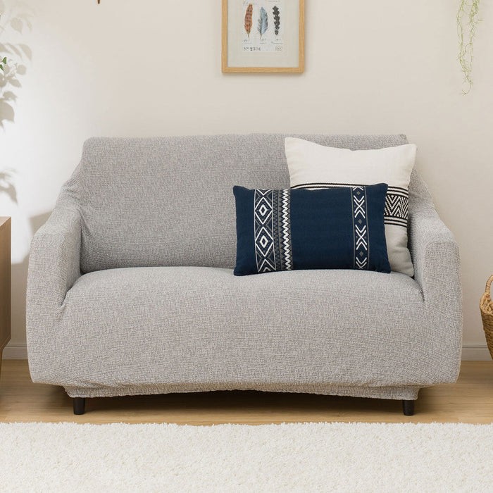 STRETCHED SOFA COVER WITH ARM RESIST2 2P GY