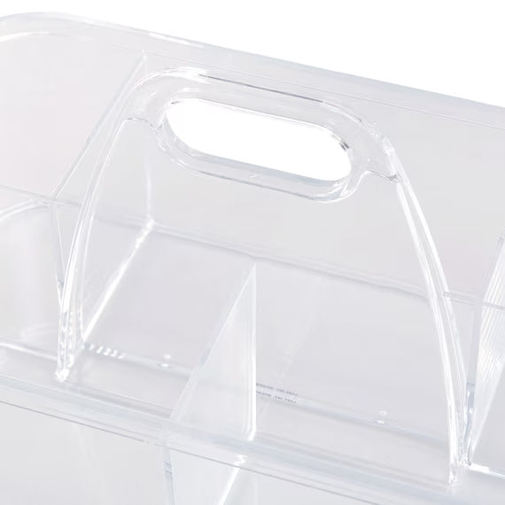 ACRYLIC STACKABLE CADDY W/HANDLE M W28D17H15