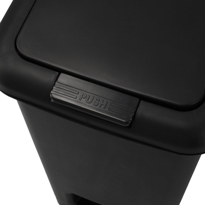 ANTIBACTERIAL AND DEODORANT STEP/PUSH DUST BIN 10L BK