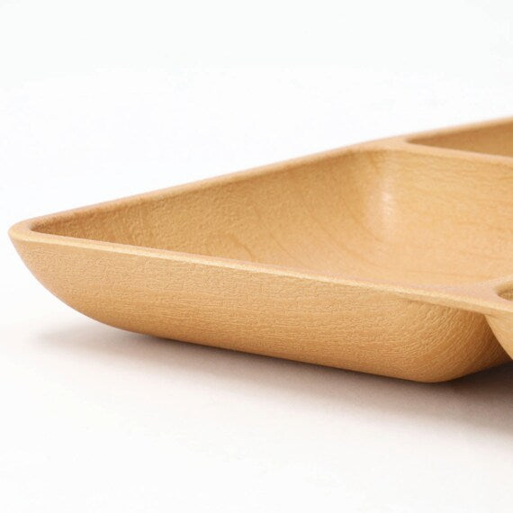 WATER-REPELLENT 24CM LUNCH PLATE WOOD LIKE NA