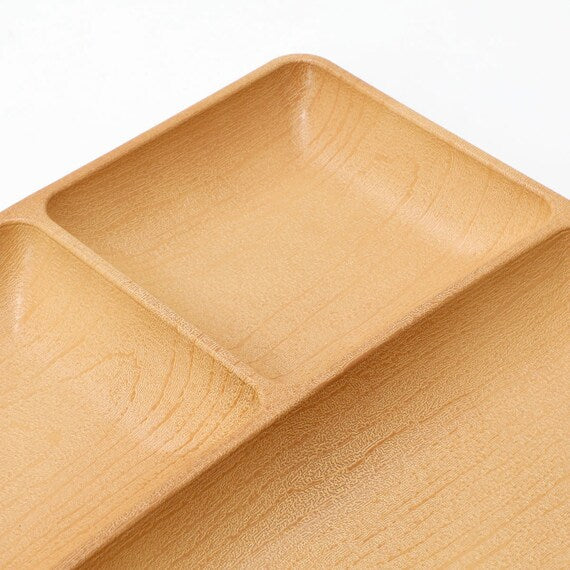 WATER-REPELLENT 24CM LUNCH PLATE WOOD LIKE NA