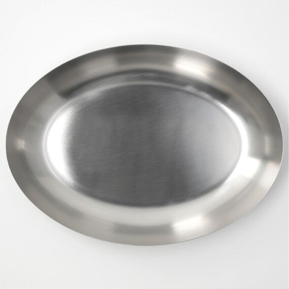 STAINLESS OVAL PLATE W25XD18XH3.5 CS017