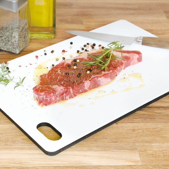 ANTIBACTERIAL CUTTING BOARD M 32X20 WH/BK