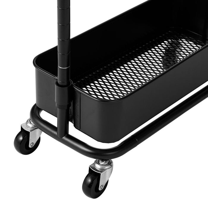 STEEL WAGON TROLLEY 3 SLIM BK