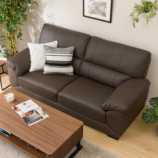 3S-SOFA WALL3-KD LEATHER-C1 DBR