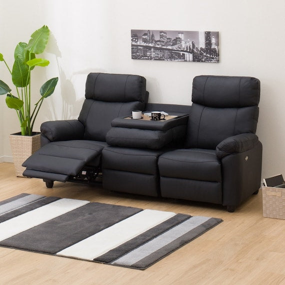 3P ELECTRIC SOFA WITH TABLE GRAZE2 BK