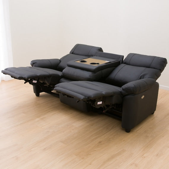 3P ELECTRIC SOFA WITH TABLE GRAZE2 BK