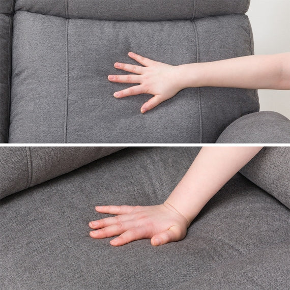 2P ELECTRIC SOFA GRAZE FABRIC GY