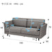 3SEATER SOFA CA10 DR-GY