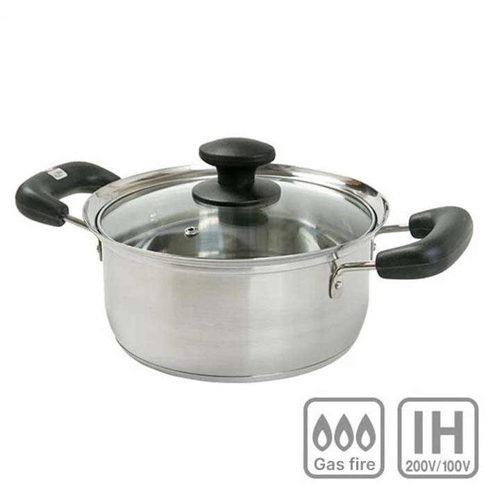 IH STAINLESS CASSEROLE 20CM SFT