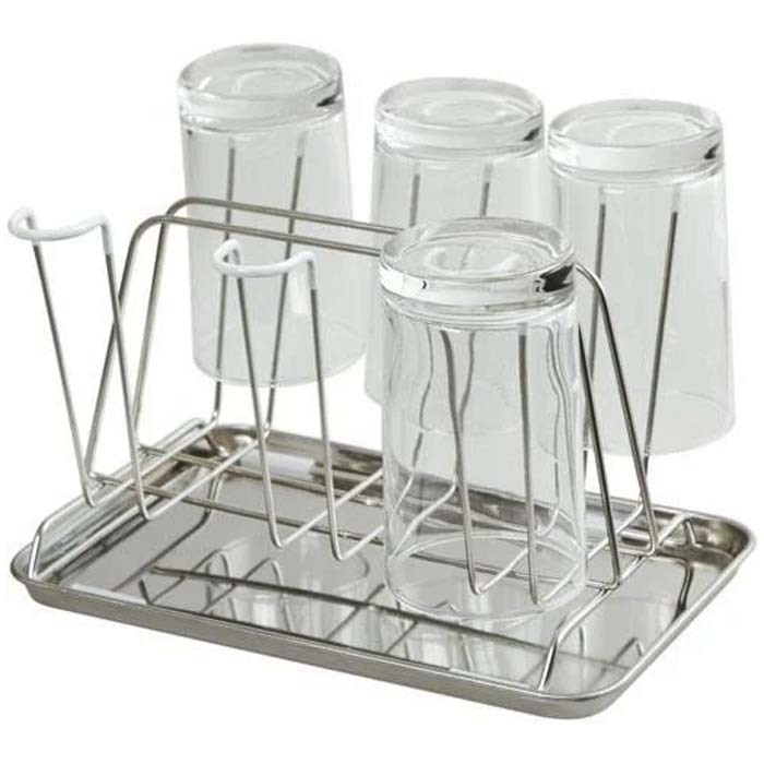 GLASS STAND WITH TRAY