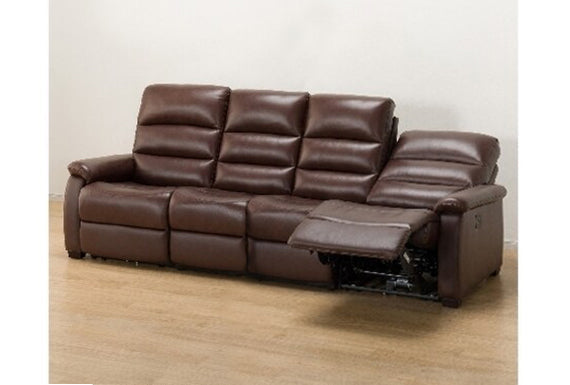 4 SEAT RECLINER SOFA N-BELIEVA BR T-LEATHER