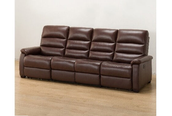 4 SEAT RECLINER SOFA N-BELIEVA BR T-LEATHER