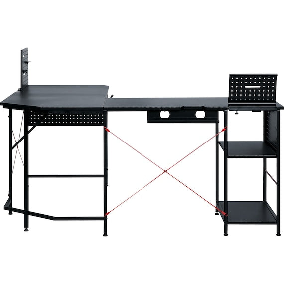 L-SHAPED CORNER DESK GM003 160 BK