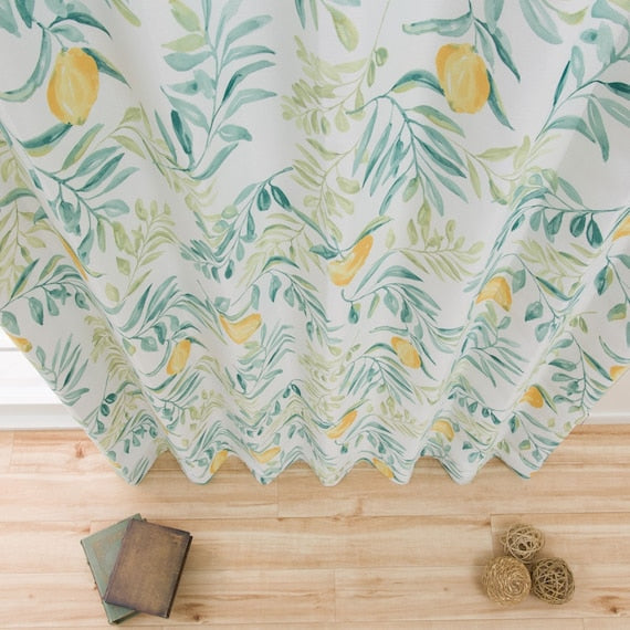 CURTAIN LEMON LEAF 100X178X2