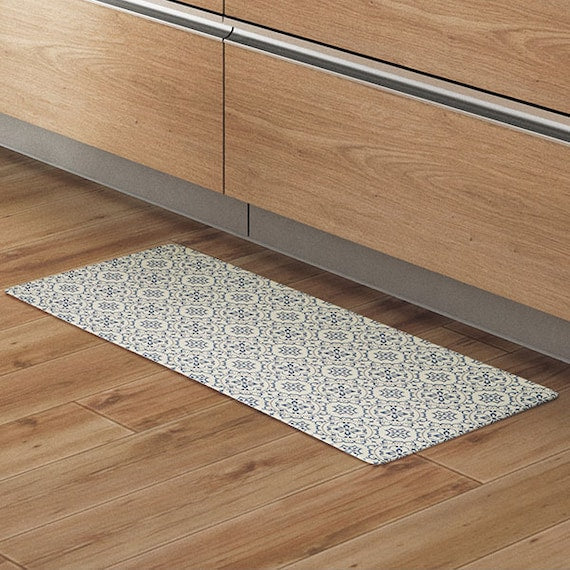 PVCFLOOR MAT TILE BLUE 45X90