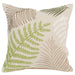 CUSHION COVER LEAF EMBROIDERY