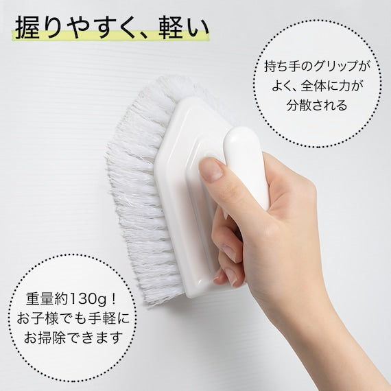 RUBBER COATED FIVER BATH BRUSH WH