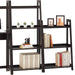 WOOD SHELF 3TIER LADDER-N DBR