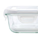 HEAT RESISTANT GLASS STORAGE CONTAINER 370ML RECTANGULAR