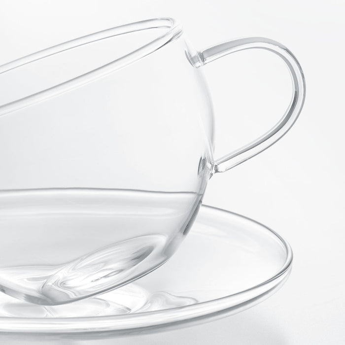 HEAT-RESISTANT GLASS CUP&SAUCER 300ml MC-03