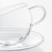 HEAT-RESISTANT GLASS CUP&SAUCER 300ml MC-03